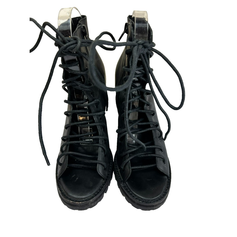 Jeffrey Campbell Free People Palermo 4" Heel  Open Toe Lace Up Side Zip‎ SZ 8 - Picture 7 of 12